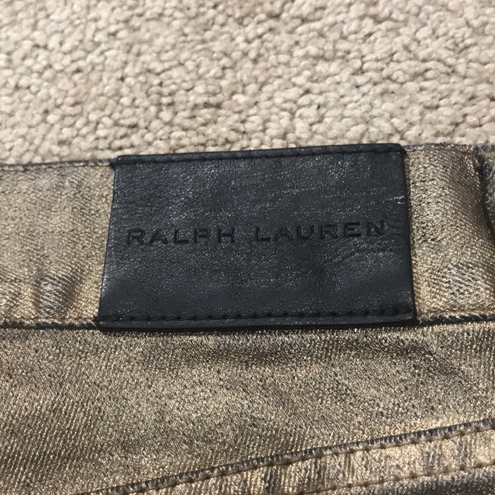 RL Black Label Cropped Matchstick Metallic Jeans - Picture 7 of 8